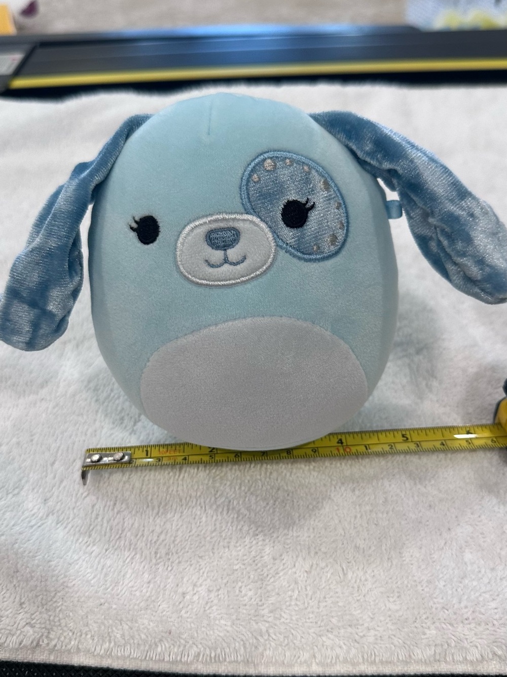 Squishmallows Light Blue Plush Puppy with Velvet Ears